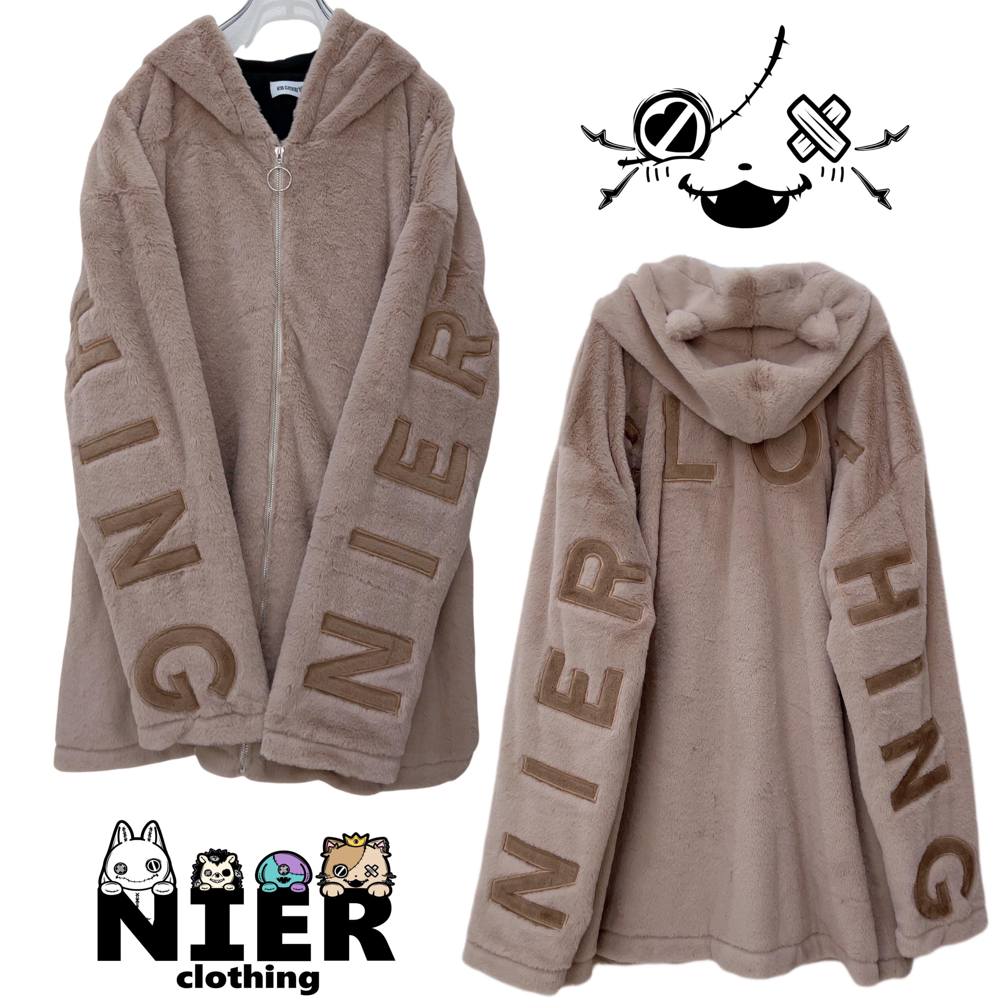 超ふわもこBACK LOGO ZIP OUTER【猫耳付き】 | NIER CLOTHING powered by BASE