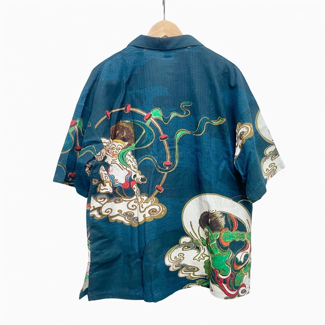 倭の絵シャツL 風神雷神　着るNIPPON ART