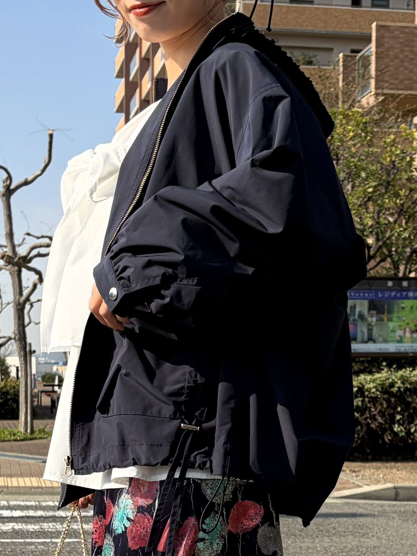 9286KT】タフタドルマンギャザーマウンテンパーカー (9105-61013