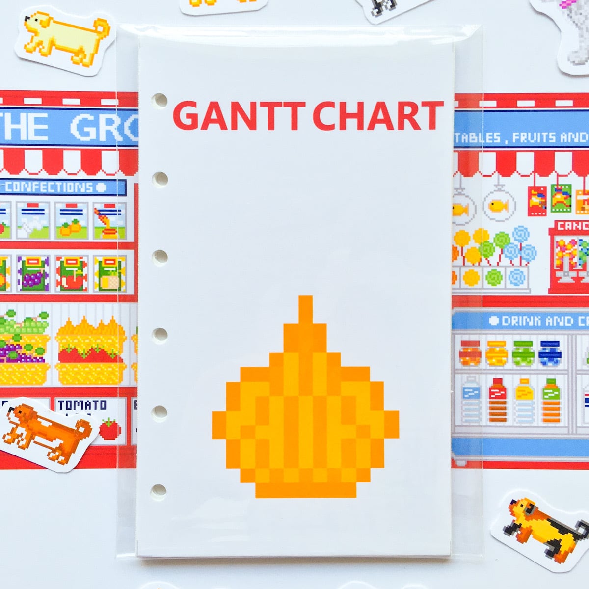 システム手帳 ミニ6穴 リフィル ラークさん 月間 マンスリー ガントチャート 12か月分 Mell The Diner Pixelart Goods Shop In Base