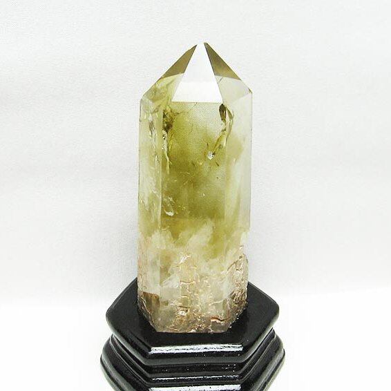 シトリン 六角柱 シトリンクォーツ 台座付属 虹入り 一点物 152-2945