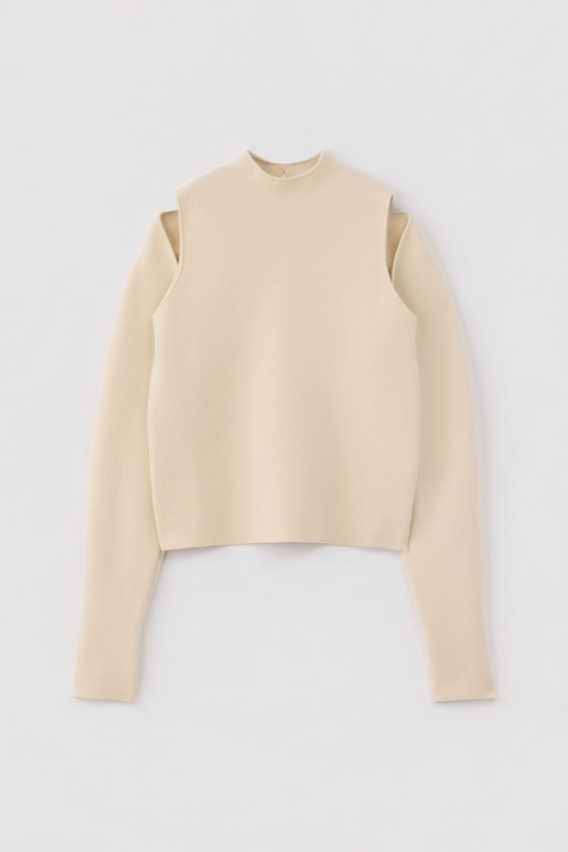 SMOOTH SLEEVE LAYERED PULLOVER 26AWAC-003 IVORY