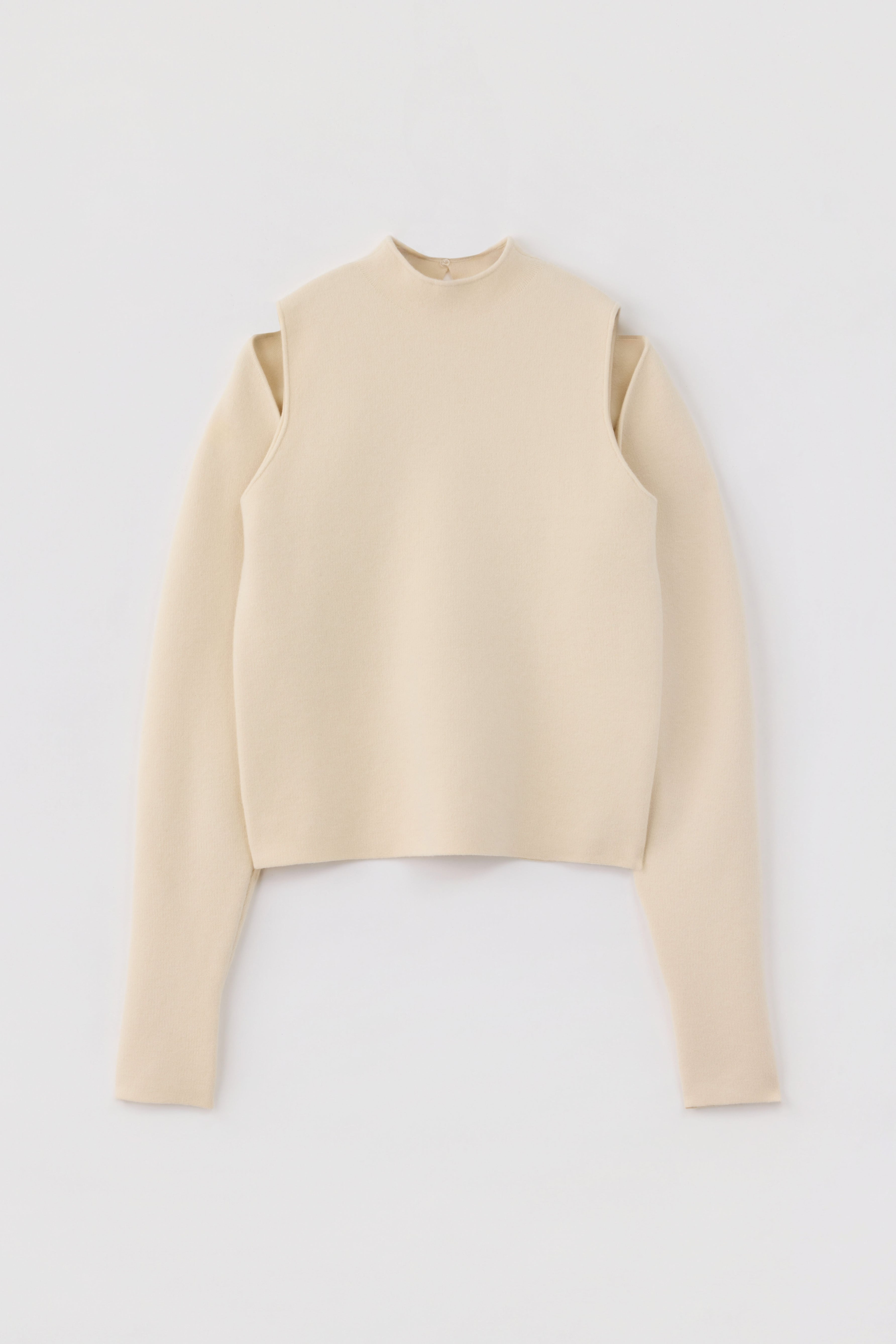 SMOOTH SLEEVE LAYERED PULLOVER 26AWAC-003 IVORY