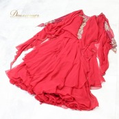 社交ダンス 衣装 スタンダードドレス ワンピース ドレス レッド系 シルバー系 赤 フロート レース デモ 競技 ダンス パーティ 発表会 落ち感 高級感 上品 社交ダンスワンピース レディース 社交ダンスドレス デモンストレーション ビジュー ラインストーン フロートレース ワンピースドレス ラグジュアリー 大人可愛い 華やか フェミニン 演技衣装 舞台衣装 発表会衣装