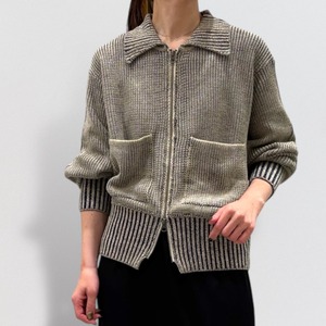 cafune バルキーニットzipジャケット