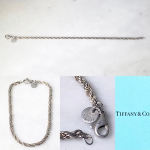 vintage TIFFANY silver × k14 twist chain bracelet