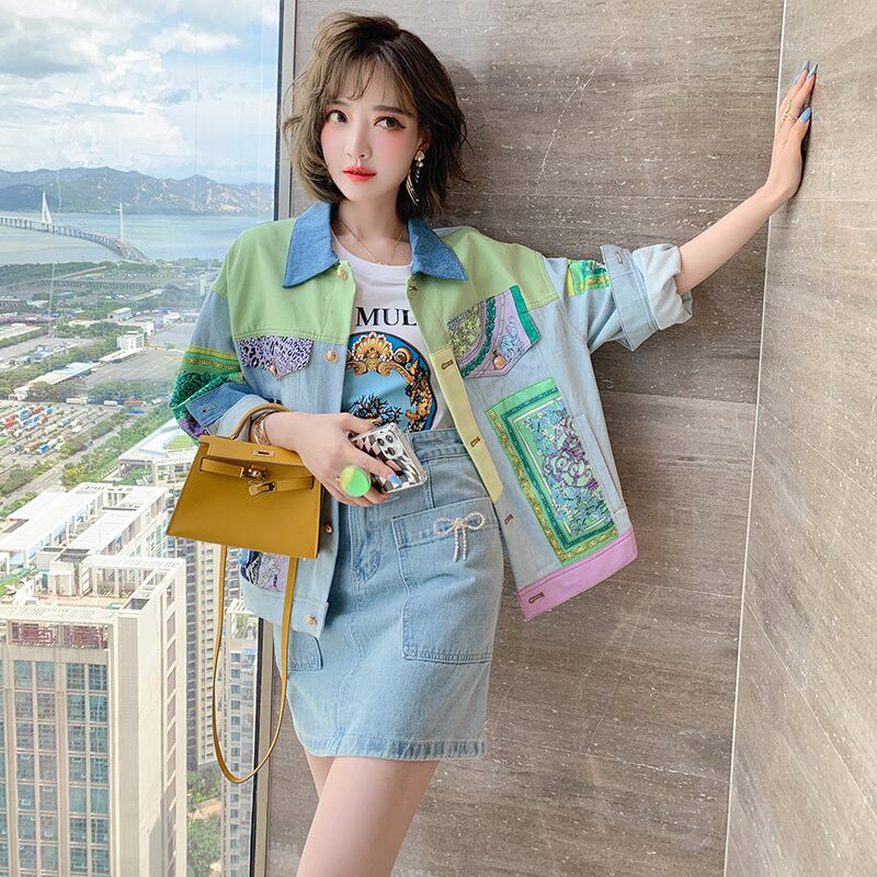 プリント柄スタンダードジャケット レトロ MIUCO73376151520