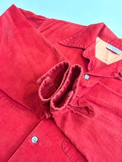 40s MOHAWK CORDUROY OPEN COLLAR SHIRT Size L