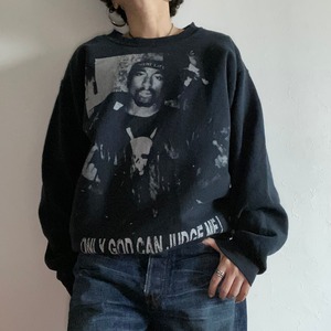 GILDAN  2pac Shakur cotton sweat shirt{ギルダン　２パックシャクール　コットンスエット　トレーナー　古着　USED メンズ} ユニセックス