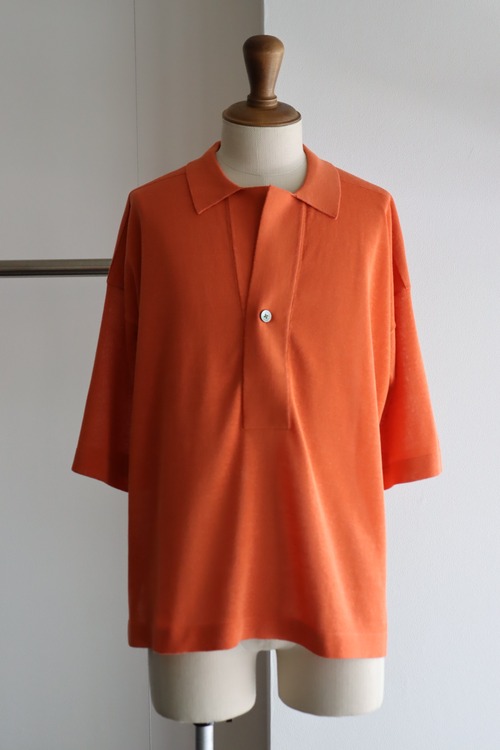 MEIAS " LINEN MIX SHEER WIDE PULL OVER (ORANGE)"