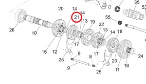 Aprilia 15～20 RSV4 1000 6th gear on the sec. Z=34 2A000288