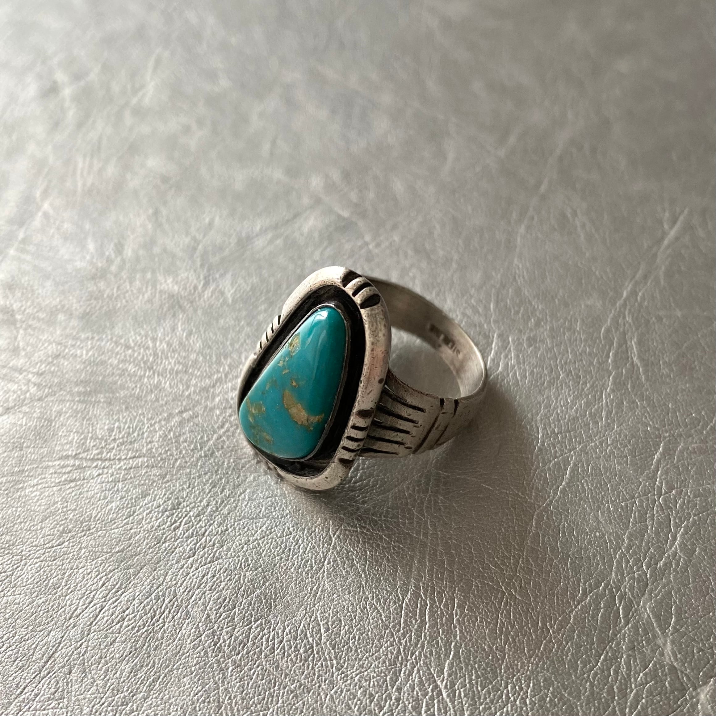 Vintage USA P.sanchez sterling turquoise ring ヴィンテージ