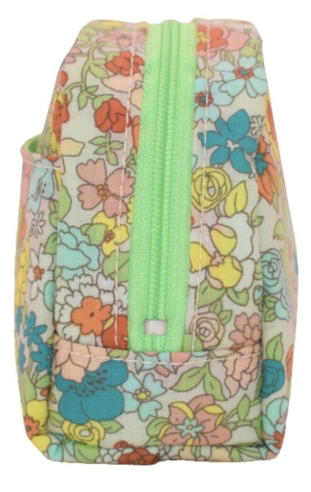 Fiore 小さい ミニサイズ ポーチ 花柄 (グリーン) 制菌 防臭 工房 手作り 日本製 エコパッケージ MX-0017-172