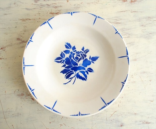 訳あり 1930-40年代 フランス製 St.Amand 23cm スーププレート 深皿 スープ皿 サンタマン 磁器 食器 アンティーク it1126