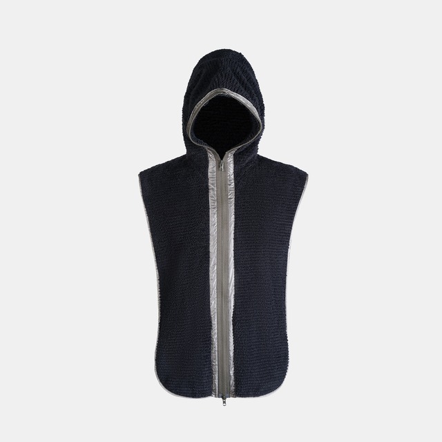 NOSUCISM_26SS_ 「随」 フード付きバイオニックフリース スカーフ