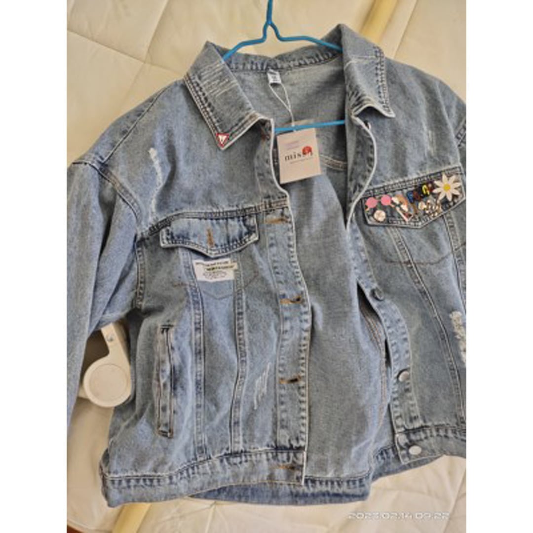 【Glamlips】 ウォッシュド DENIM ブルゾン ジャケット ショート丈 ウォッシュドカラーデニムブルゾン（デニムジャケット） | tk.TAKEO