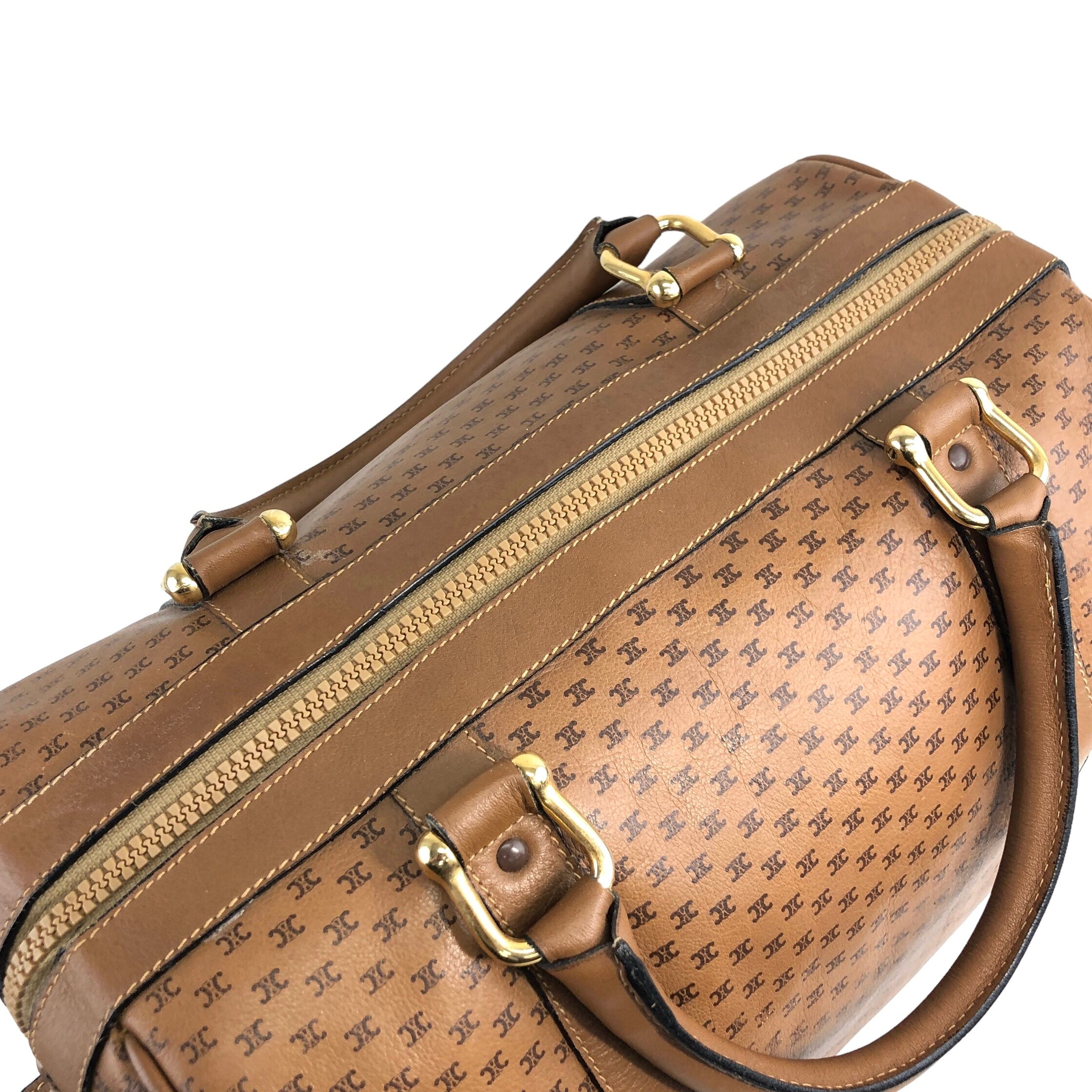 CELINE セリーヌ トリオンフ PVC レザー ボストンバッグ ハンドバッグ