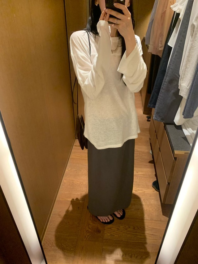 (予約) fl lanel / Natural linen tee 3color