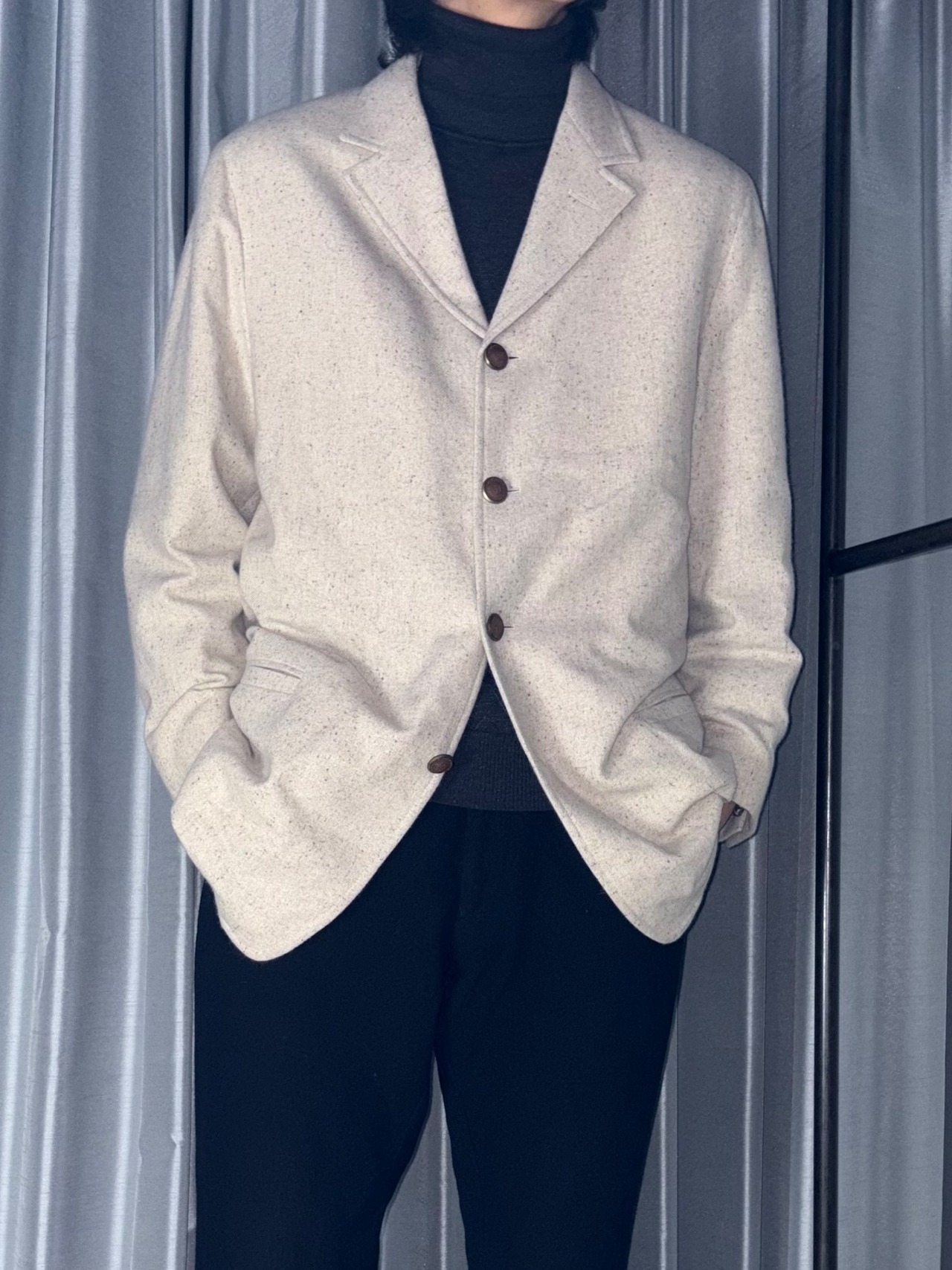 vintage GIANNI VERSACE angora nep tailored jacket