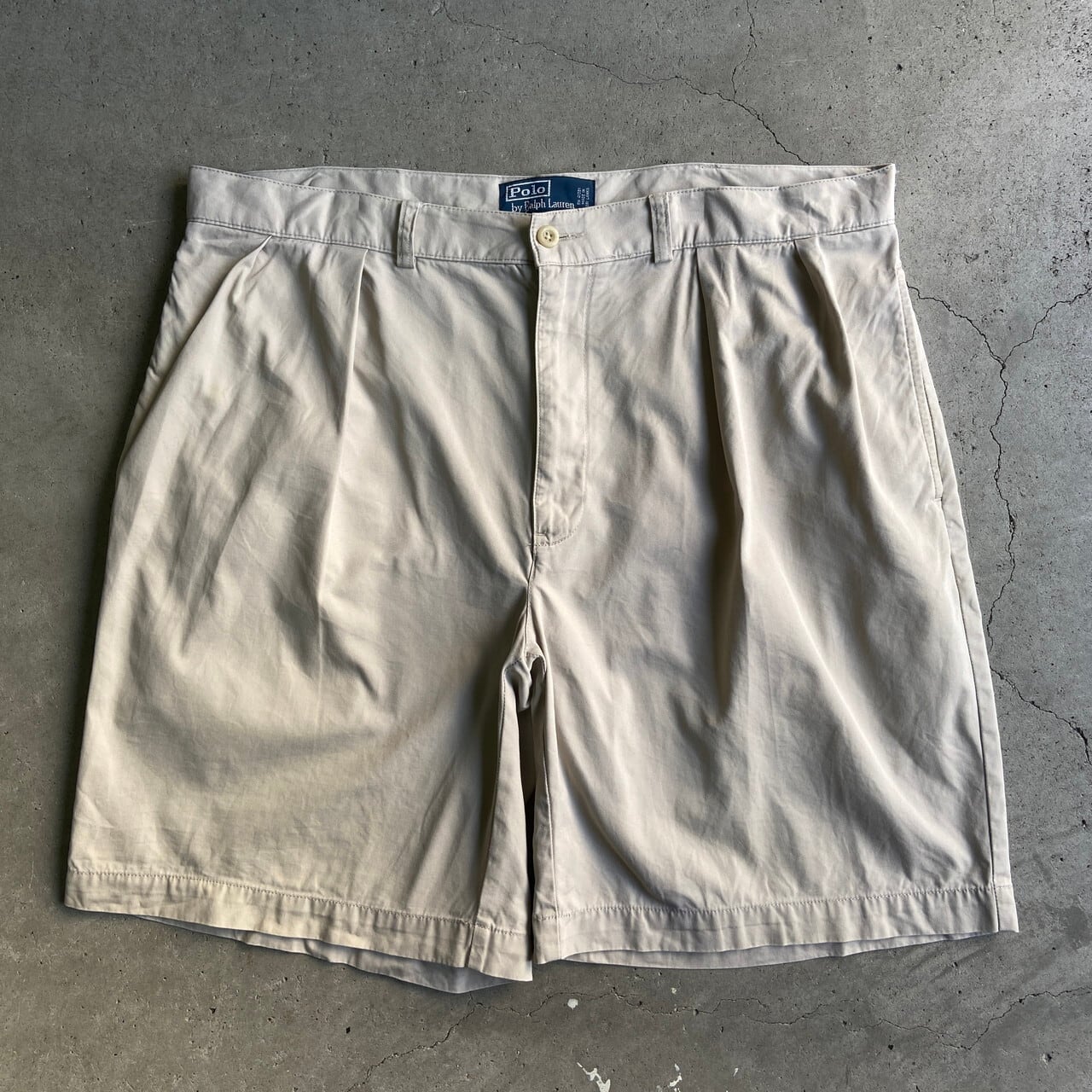 W38] POLO ショーツCHINO SHORTS 2タック90s - ショートパンツ