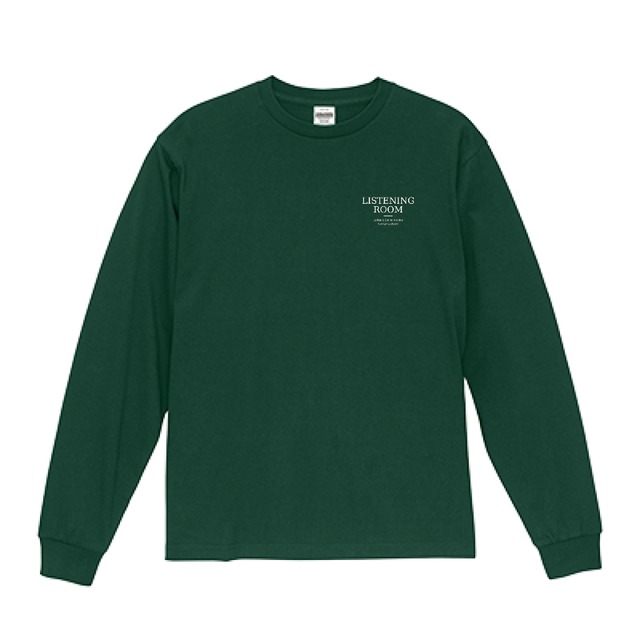 LISTENING ROOM｜6.5oz ファインジャージー ロングスリーブTシャツ ［モスグリーン］