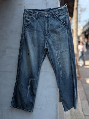 BOWWOW HERITAGE DENIM PAINTER PANTS AGED