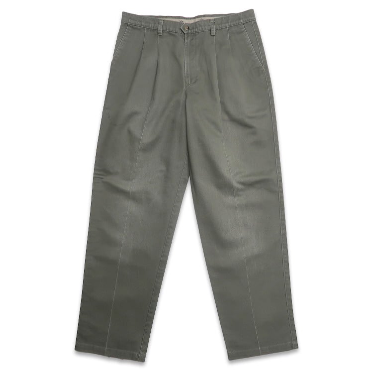 古着 ドッカーズ DOCKERS ツータック スラックス グレー 表記：W33L30