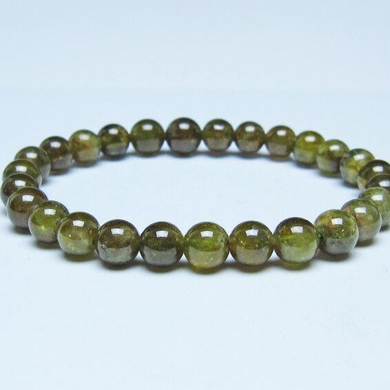 ツァボライト ブレスレット 7mm 一点物 メール便可 111-49744