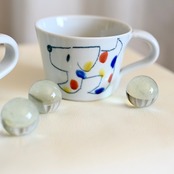 村田菜穂美作　子供用ミニマグ　「水玉ビーグル」［2104130000300］