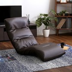 日本製リクライニング座椅子 布地レザー 14段階調節ギア転倒防止機能付き Moln-モルン