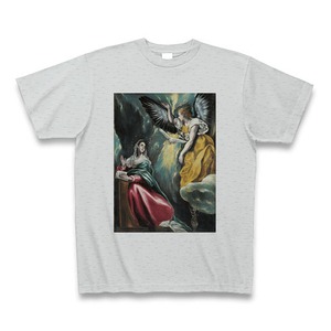 受胎告知（エル・グレコ）：厳選名画Tシャツコレクション（グレー）