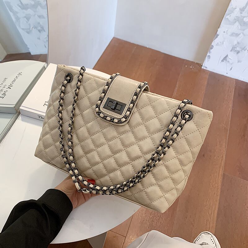 シンプルな大容量バッグレディース2020新しいトレンドファッションチェーンワンショルダーメッセンジャーラージバッグネットレッドワイルドトートバッグ Tiancai_Wing_Bag9817083