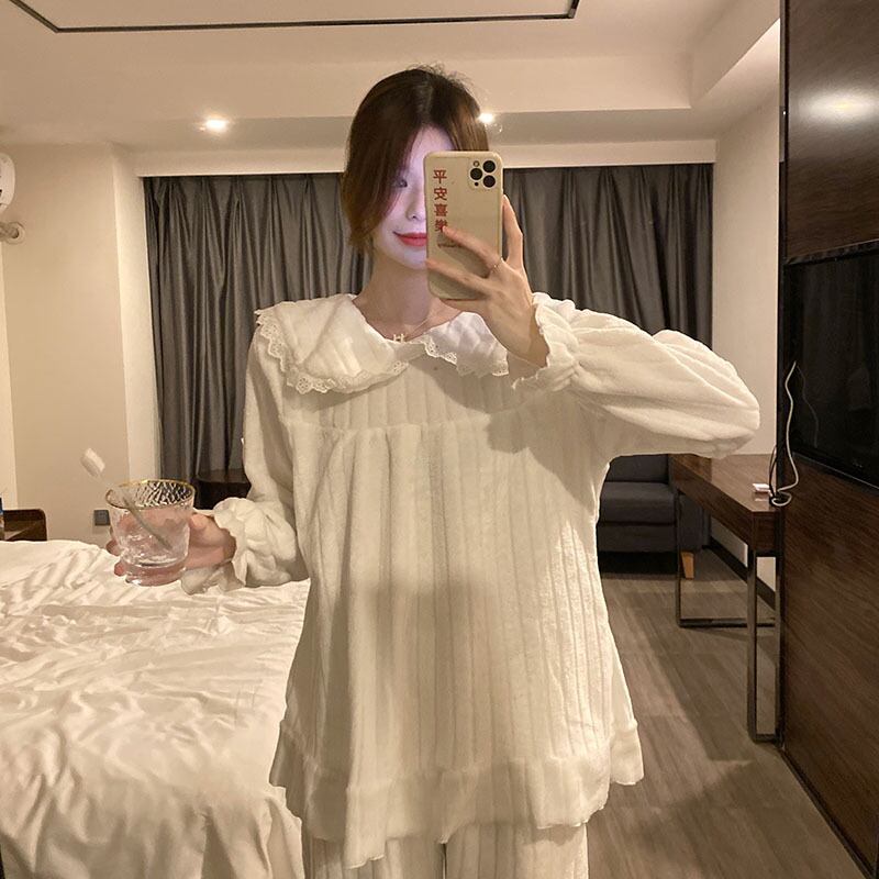 コーラルレディースホワイトレースセット オータムウィンター 秋物 冬物 ブラックストロベリース28535778294