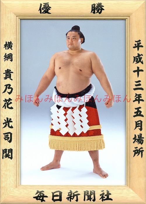 平成１３年５月場所優勝　横綱　貴乃花光司関（２２回目最後の優勝）