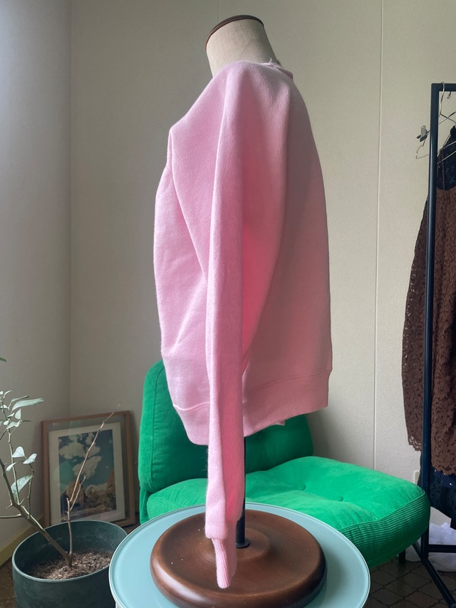 80s-90s Solid Raglan Sweatshirt / Baby Pink