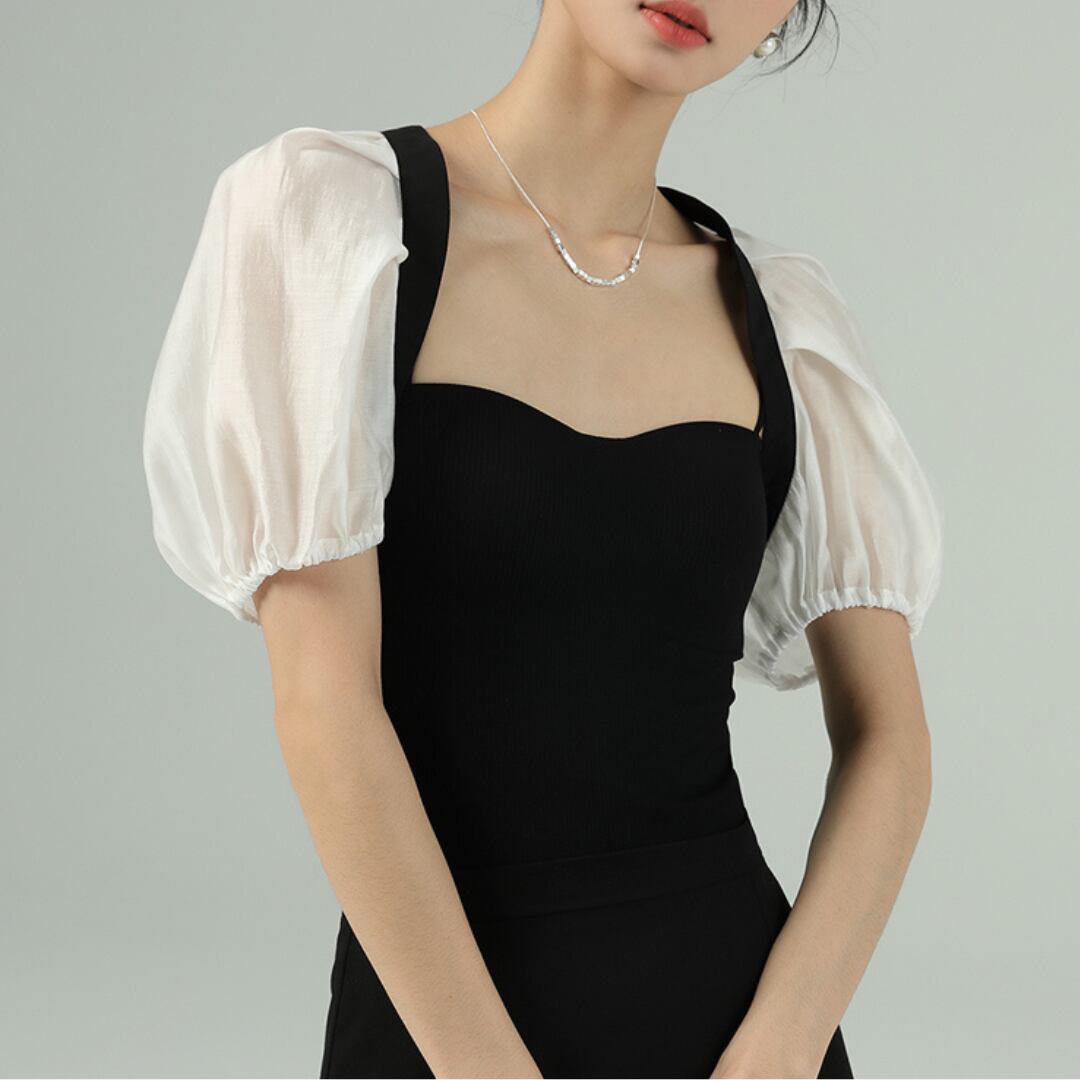 バルーンスリーブ ショールショートトップ00399