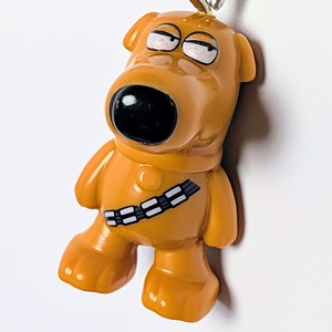 ★ブロックフィギュアキーホルダー★【 Family Guy（ファミリー・ガイ）×STARWARS ( スター・ウォーズ ) 】ブライアン・チューバッカ / ブライアン・グリフィン 〚アメリカン雑貨 アメトイ〛
