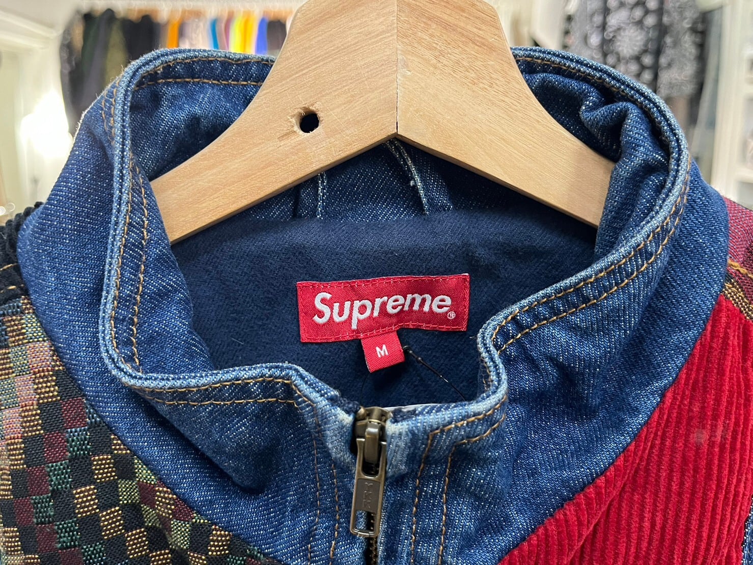 supreme corduroy patchwork jacket