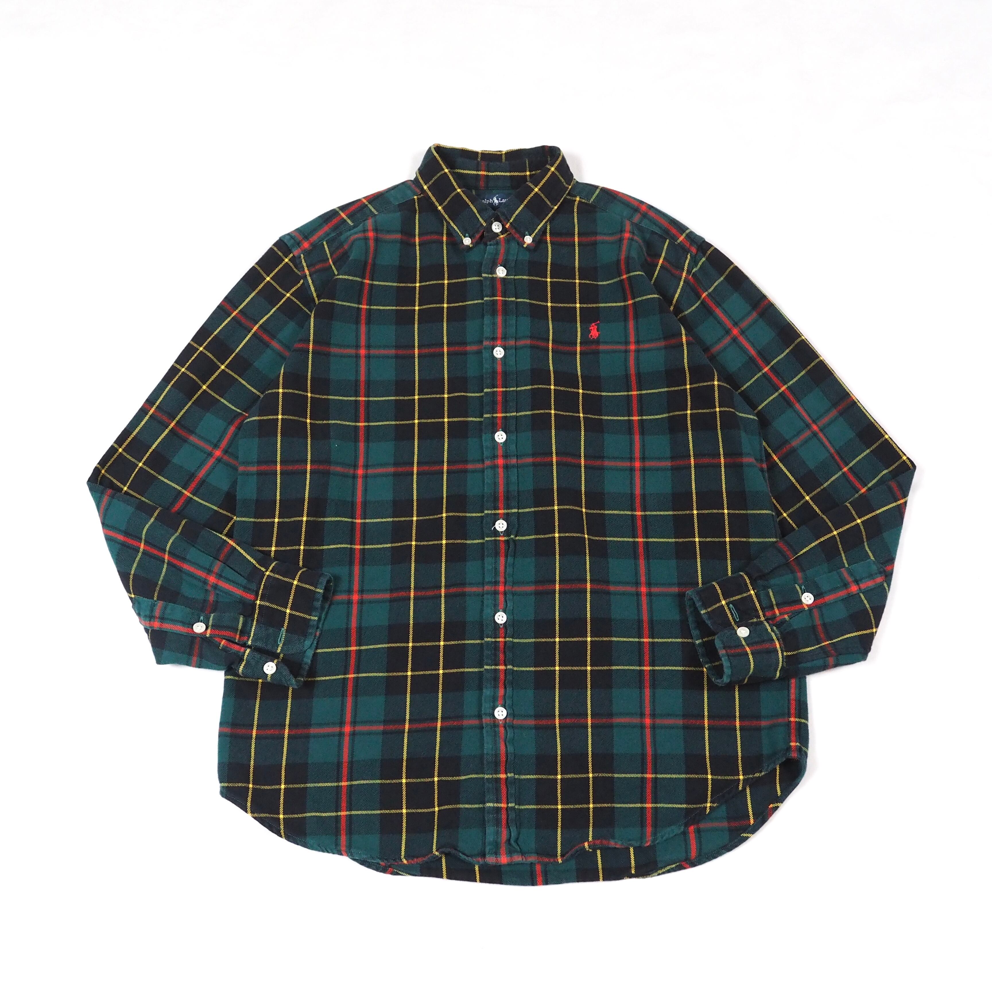 Ralph Lauren plaid B.D shirt youth20 /ポロラルフローレン ボタンダウンシャツ 90s