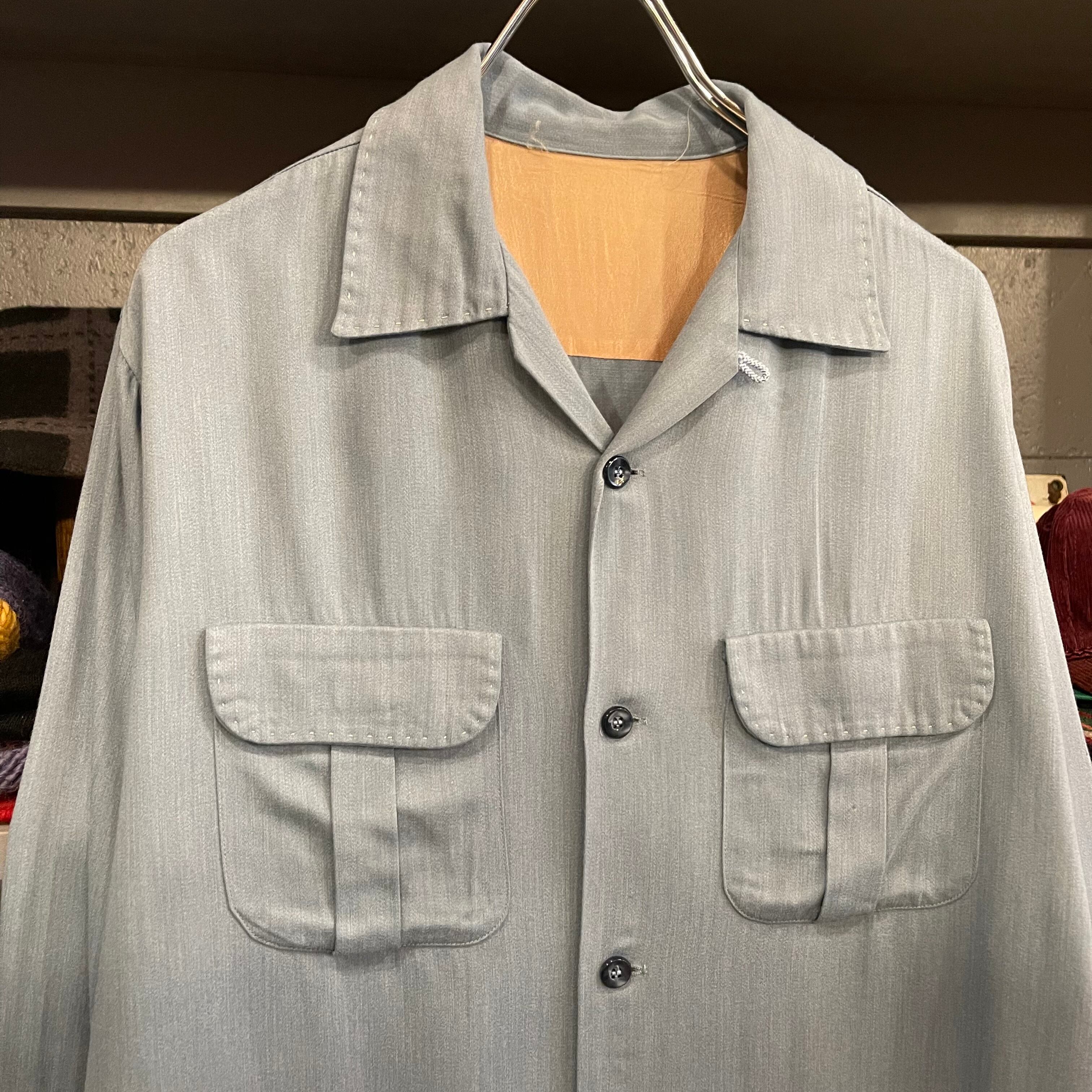 50s L/S Open Collar Rayon Shirt | VOSTOK