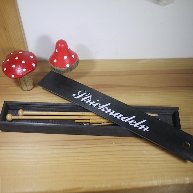 ドイツ ヴィンテージ 木製編み棒ケース 手編み 編み針 ハンドニット