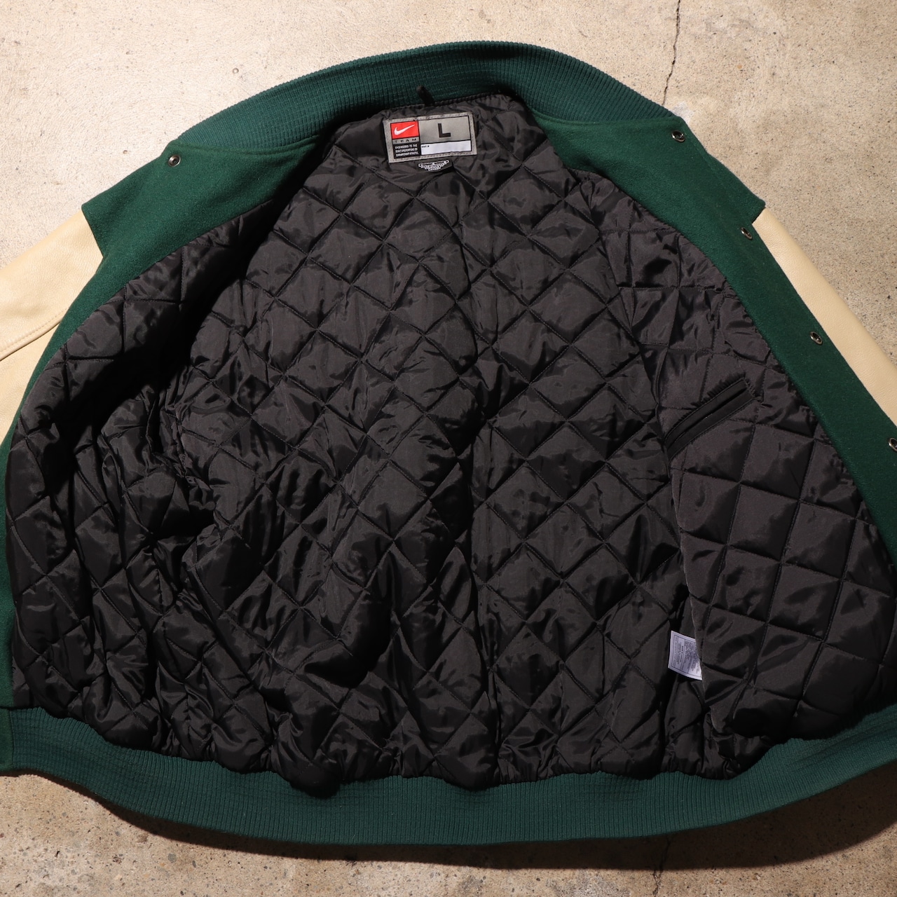 極美品 L NIKE Packers レザー スタジャン ナイキ パッカーズ 緑 90s