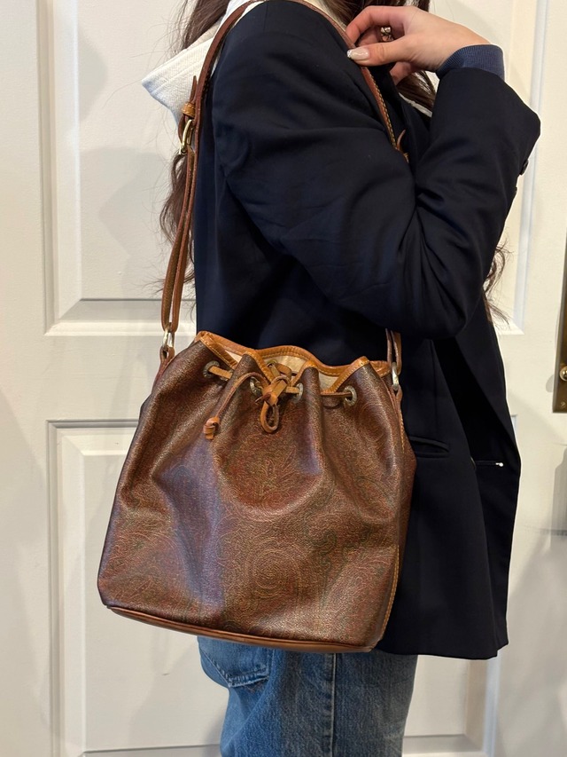 ETRO / vintage paisley bucket shoulder bag.