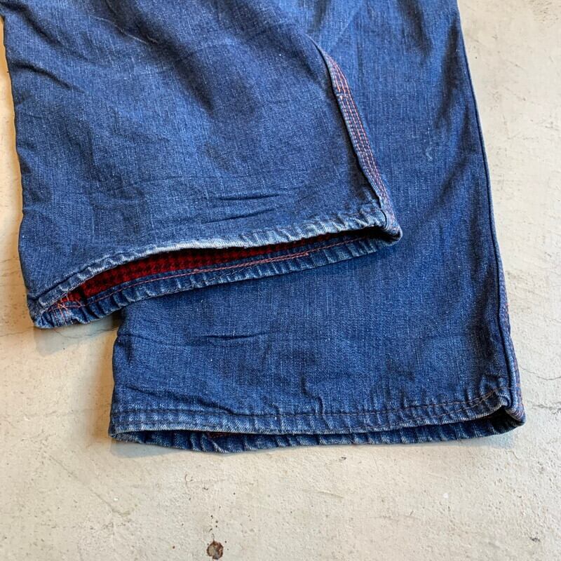 50's BLUE HORSESHOE BRAND デニムペインターパンツ 裏ネル ワーク