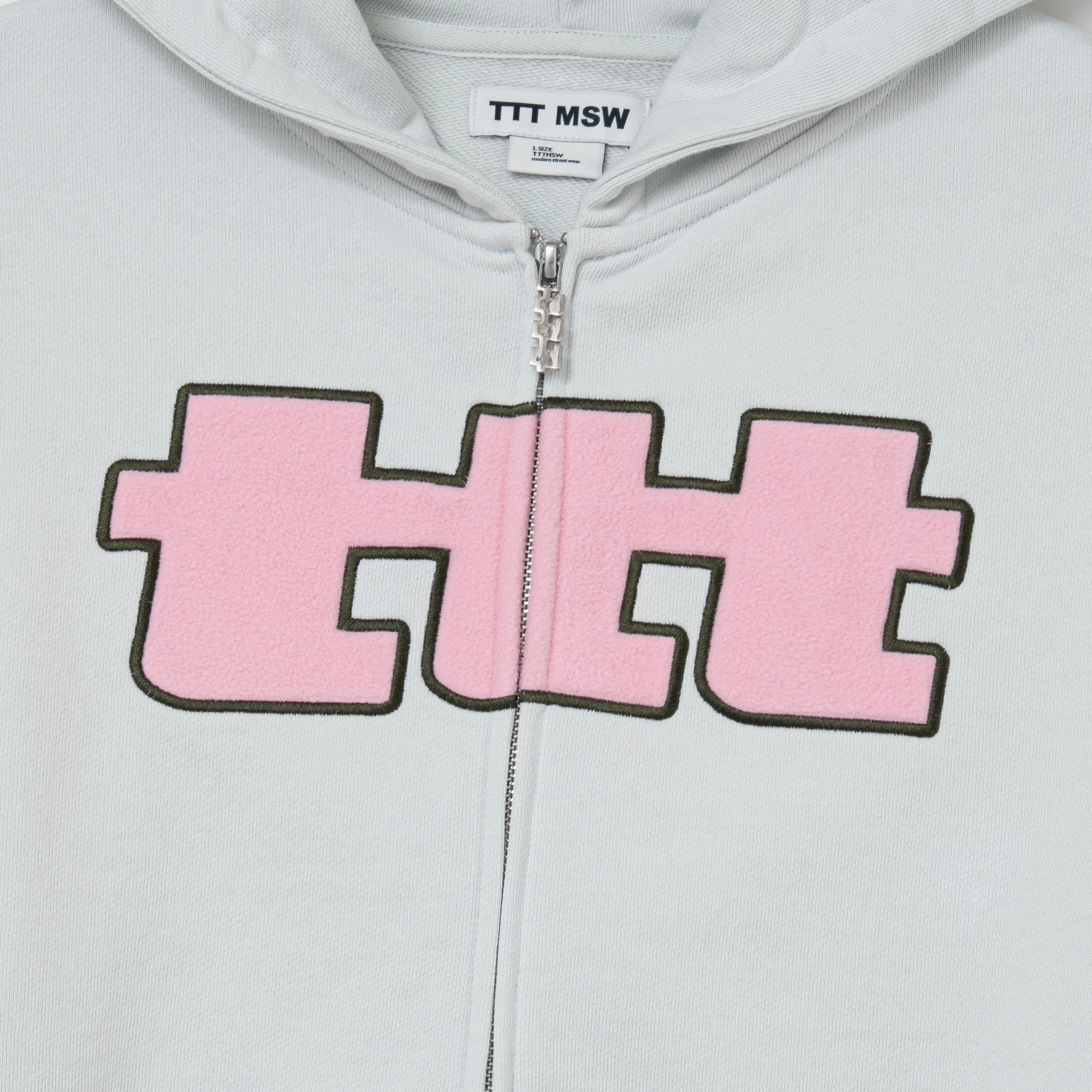 抽選販売》ttt big logo zip up hoodie（LIGHT BLUE） | TTTMSW
