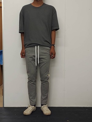 e JEANS  テーパードイージーパンツ　 gray　(e821-001）