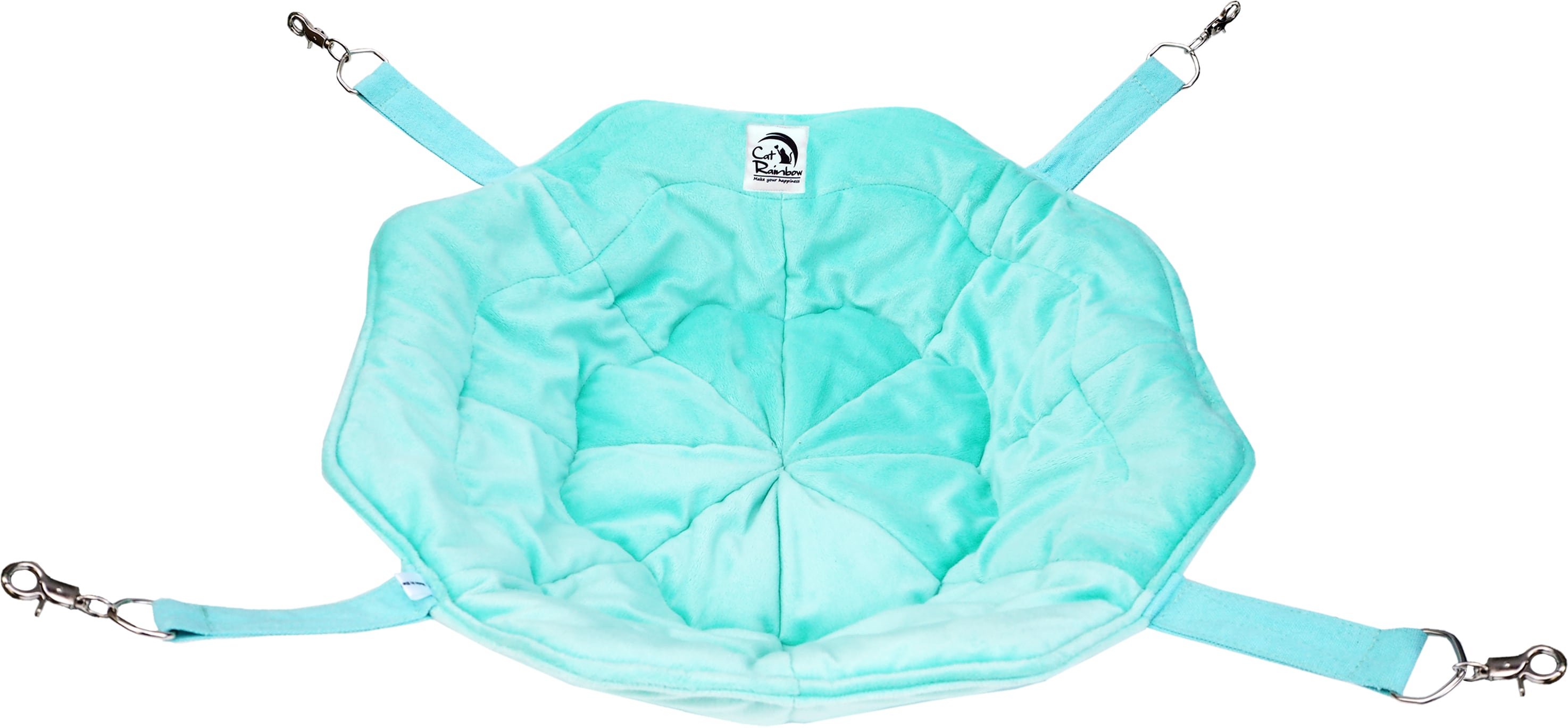 【猫ちゃん用】ふんわりにゃんこのバスケット　クリーム/グリーン/パープル