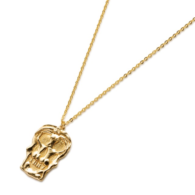 HELLRAZOR|SKULL1951 NECKLACE -BRASS GOLD-