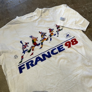 1990s FRANCE WORLD CUP T- SHIRT SIZE L