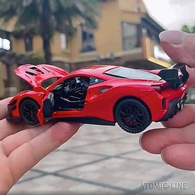 フェラーリ 488 1/32 ミニカー 全3色 ライト点灯 エンジンサウンド